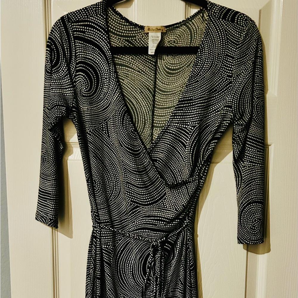 One Clothing Black and White‎ Swirl Dress